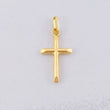 Dije Cruz Puntas Planas 0.25g / 2cm Oro Amarillo 18K