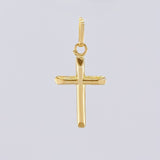 Dije Cruz Puntas Planas 0.25g / 2cm Oro Amarillo 18K