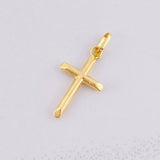 Dije Cruz Puntas Planas 0.3g / 2cm Oro Amarillo 18K