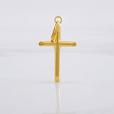 Dije Cruz Puntas Planas 0.7g / 3.4cm Oro Amarillo 18K