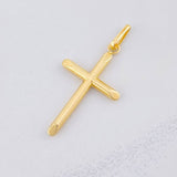 Dije Cruz Puntas Planas 0.7g / 3.5cm Oro Amarillo 18K