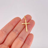 Dije Cruz Puntas Planas 0.75g / 3.4cm Oro Amarillo 18K