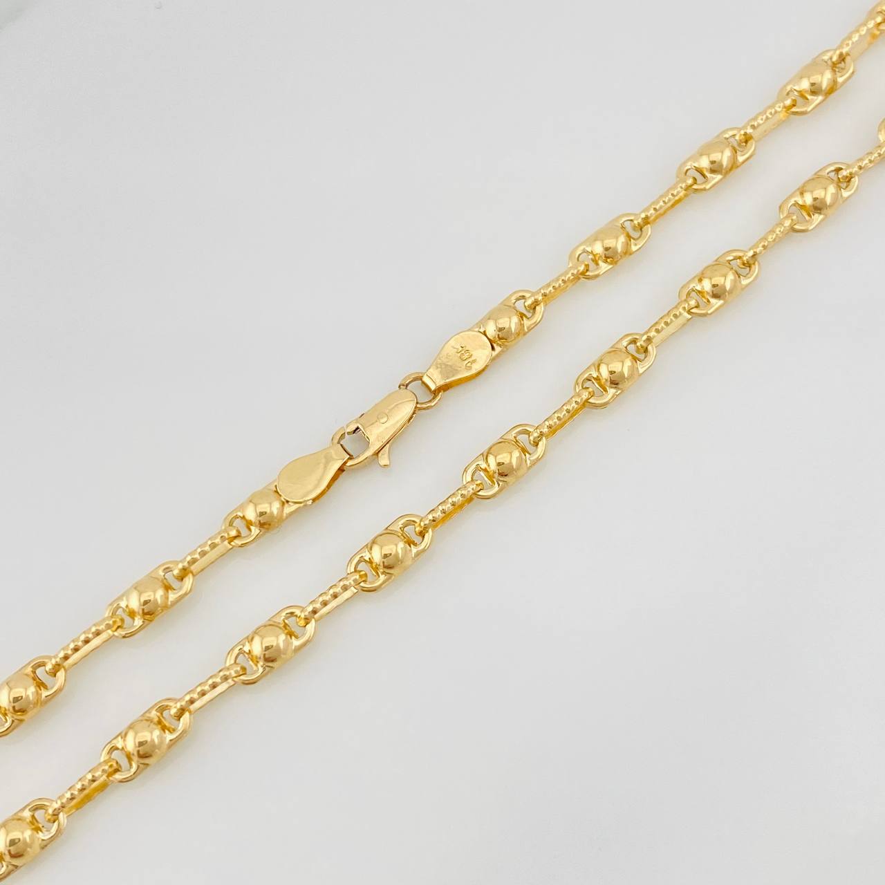 Cadena Rustica Burbuja 9.95g / 55cm / 3.3mm Oro Amarillo 18K