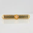 Herraje Placa Rectangular Medusa 3.25g / 4.2cm Dos Oros Amarillo Rosa 18K