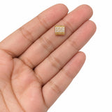 Herraje Rectangular 1.7g / 0.7cm Oro Amarillo 18K