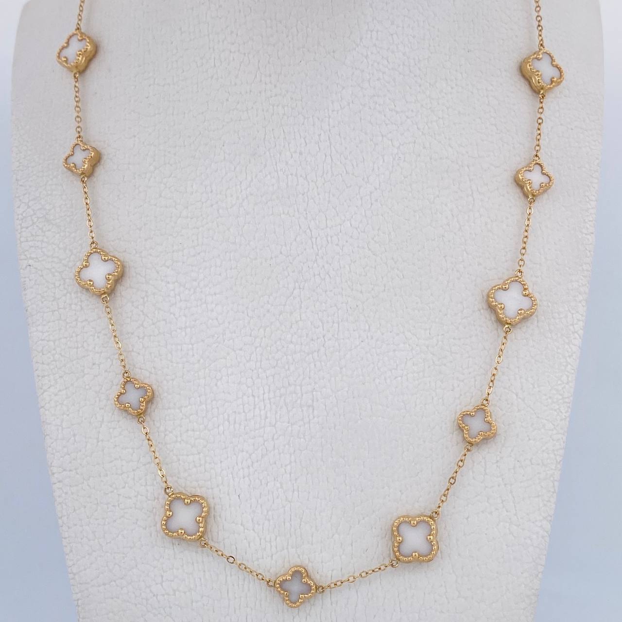 Cadena Trebol 8.8gr / 45.2cm / Electroestatico Oro Amarillo 18K &