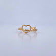Anillo Silueta Corazon 1.3gr / T7 / Liso Oro Amarillo 18K &
