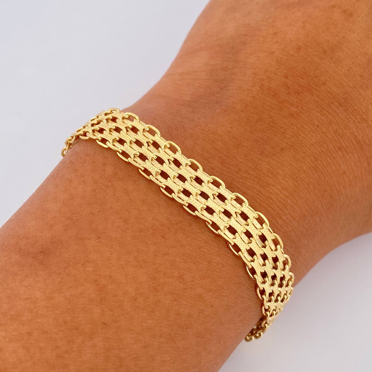 Pulso Chino 15.9gr / 21.9cm / 9.1mm Oro Amarillo +0 18K &