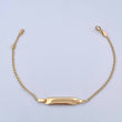 Pulso Espiga 1.65gr / 15.6cm / 1.5mm Placa Octagonal Lisa Oro Amarillo +3 18K &