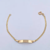 Pulso Escalera 1.95gr / 15.2cm / 1.8mm Placa Rectangular Curva Oro Amarillo +3 18K &