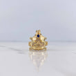 Anillo Elefante 7.9gr / T7 / Circones Azul Blancos Oro Amarillo 18K $