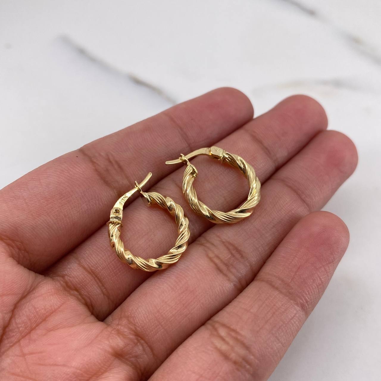 Candongas Ivy 1.35gr / 2cm / Oro Amarillo 18K *