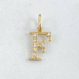 Dije Letra F Silueta 0.85gr / 2cm / Oro 18K