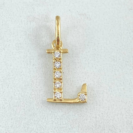 Dije Letra L 0.65gr / 2cm / Oro Amarillo 18K *
