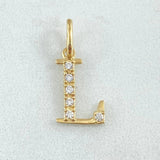 Dije Letra L Silueta 0.65gr / 2cm / Oro 18K