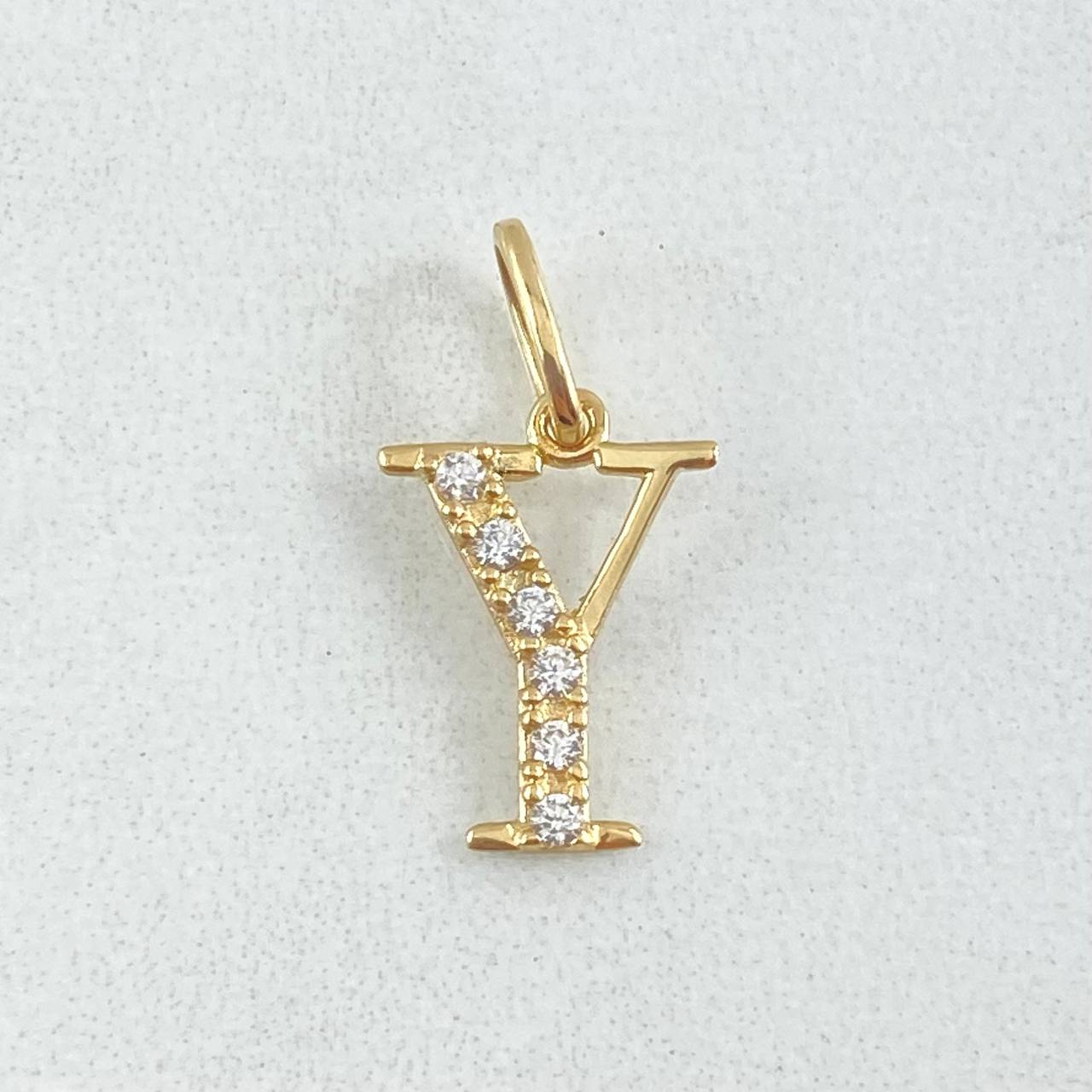 Dije Letra Y Silueta 0.6gr / 2cm / Oro 18K