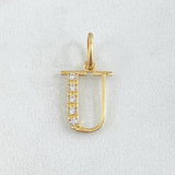 Dije Letra U Silueta 0.6gr / 2cm / Oro 18K