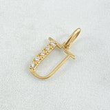 Dije Letra U Silueta 0.6gr / 2cm / Oro 18K