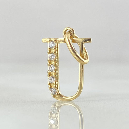 Dije Letra U Silueta 0.6gr / 2cm / Oro 18K
