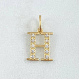 Dije Letra H Silueta 0.95gr / 2cm / Oro 18K