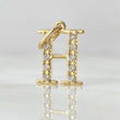 Dije Letra H Silueta 0.95gr / 2cm / Oro 18K