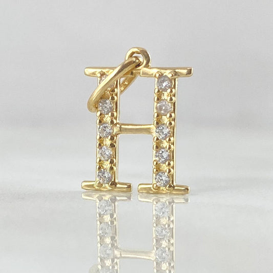 Dije Letra H Silueta 0.95gr / 2cm / Oro 18K