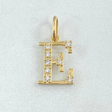 Dije Letra E Silueta 0.85gr / 2cm / Oro 18K