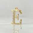 Dije Letra E Silueta 0.85gr / 2cm / Oro 18K