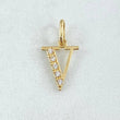 Dije Letra V Silueta 0.65gr / 2cm / Oro 18K