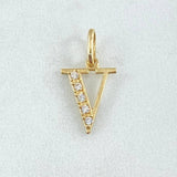 Dije Letra V Silueta 0.65gr / 2cm / Oro 18K