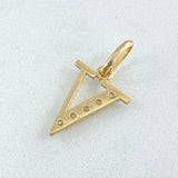 Dije Letra V Silueta 0.65gr / 2cm / Oro 18K