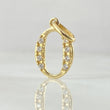 Dije Letra O Silueta 0.85gr / 2cm / Oro 18K