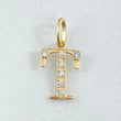 Dije Letra T 0.7gr / 2cm / Oro Amarillo 18K *