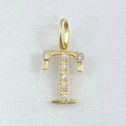Dije Letra T 0.7gr / 2cm / Oro Amarillo 18K *