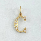 Dije Letra C Silueta 0.7gr / 2cm / Oro 18K