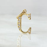 Dije Letra C Silueta 0.7gr / 2cm / Oro 18K