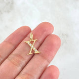 Dije Letra X Silueta 0.85gr / 2cm / Oro 18K