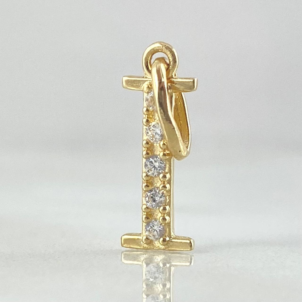 Dije Letra I Silueta 0.6gr / 2cm / Oro 18K