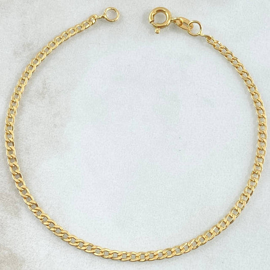 Pulso Cubano 1.5gr / 19cm / +1 Oro 18K
