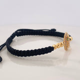 Pulsera Tejida Virgen Guadalupe Oro Amarillo 18K