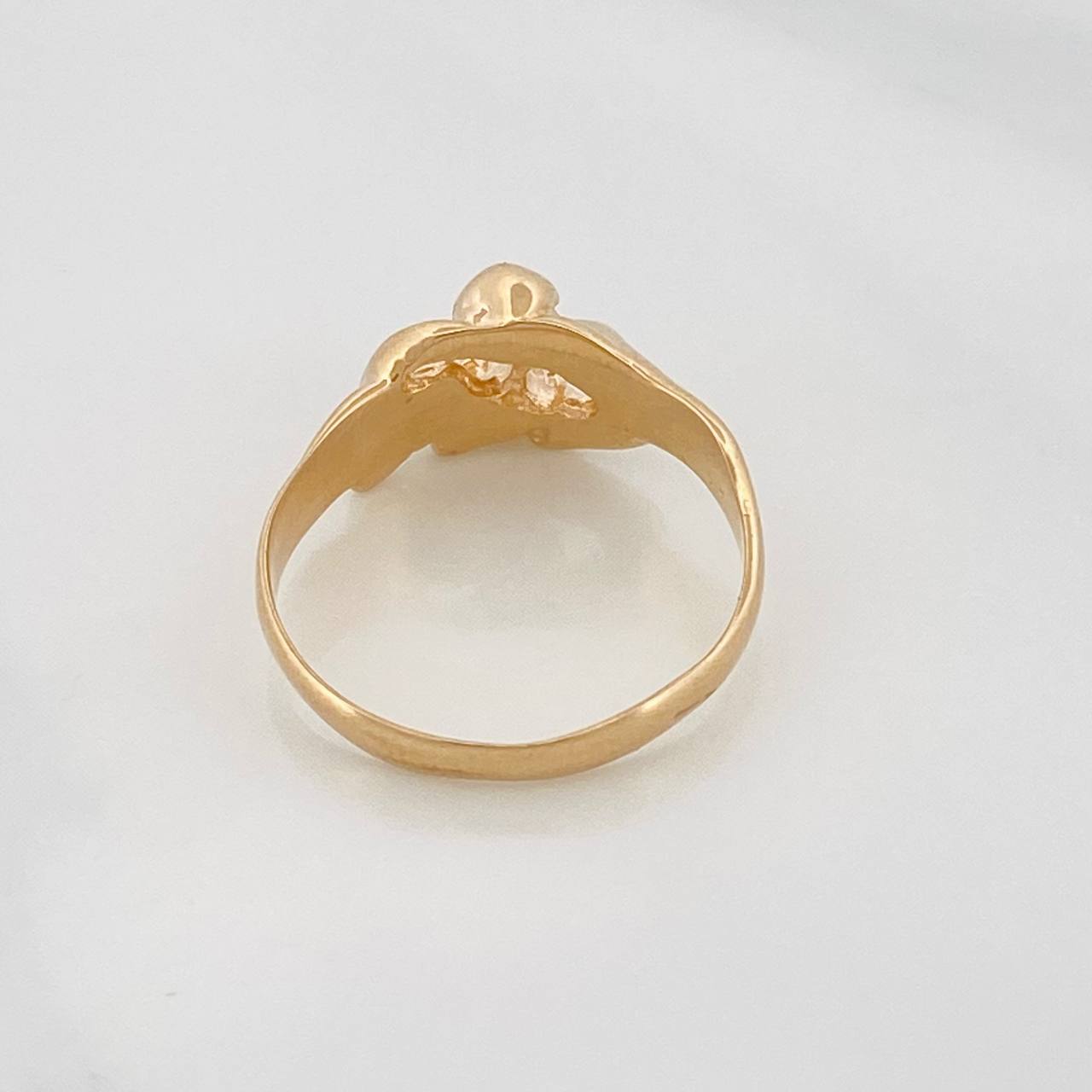 Anillo Pareja Beso 3.55g / T6 Oro Amarillo 18K