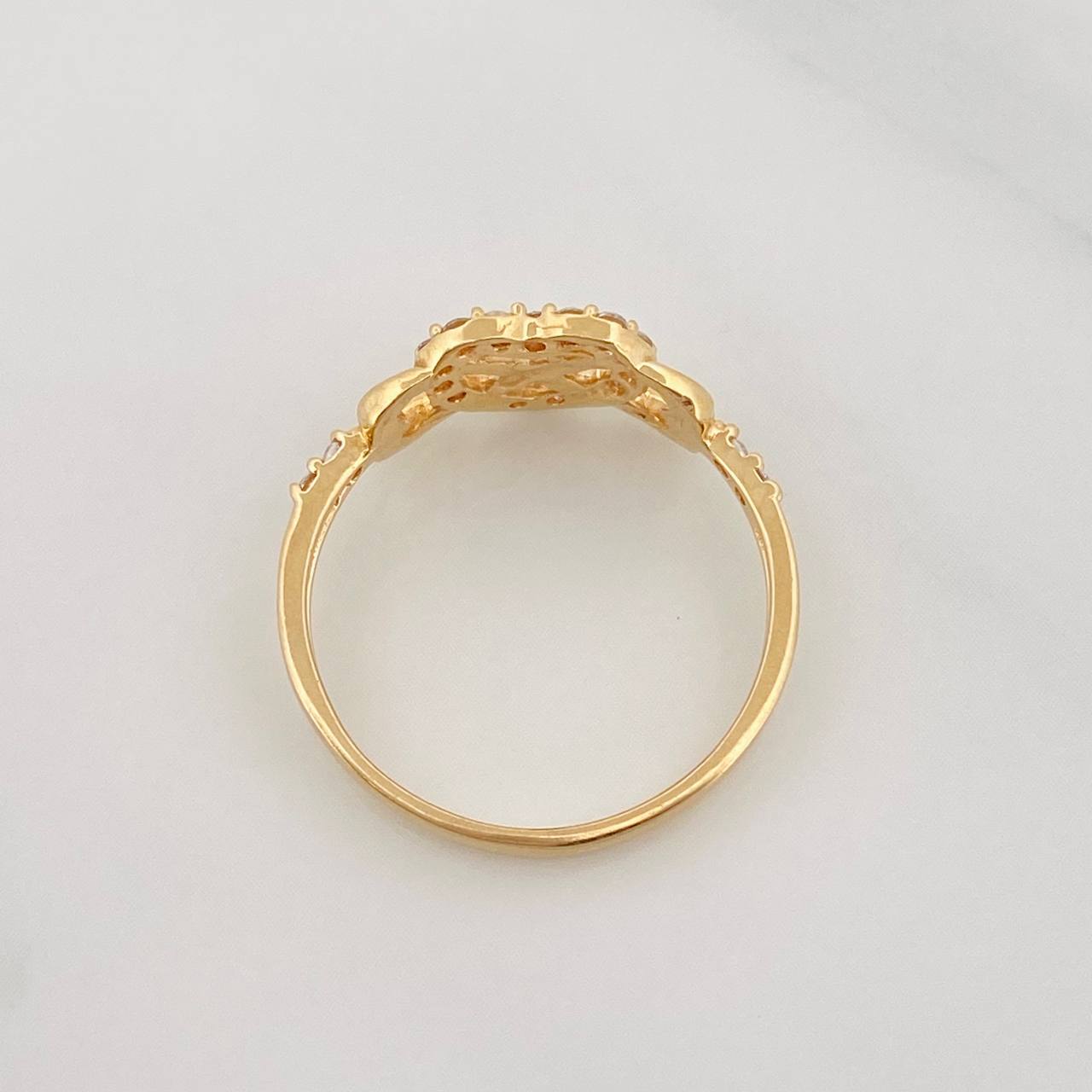 Anillo Corazon Infinito 2.3g / T7 1/2 Oro Amarillo 18K