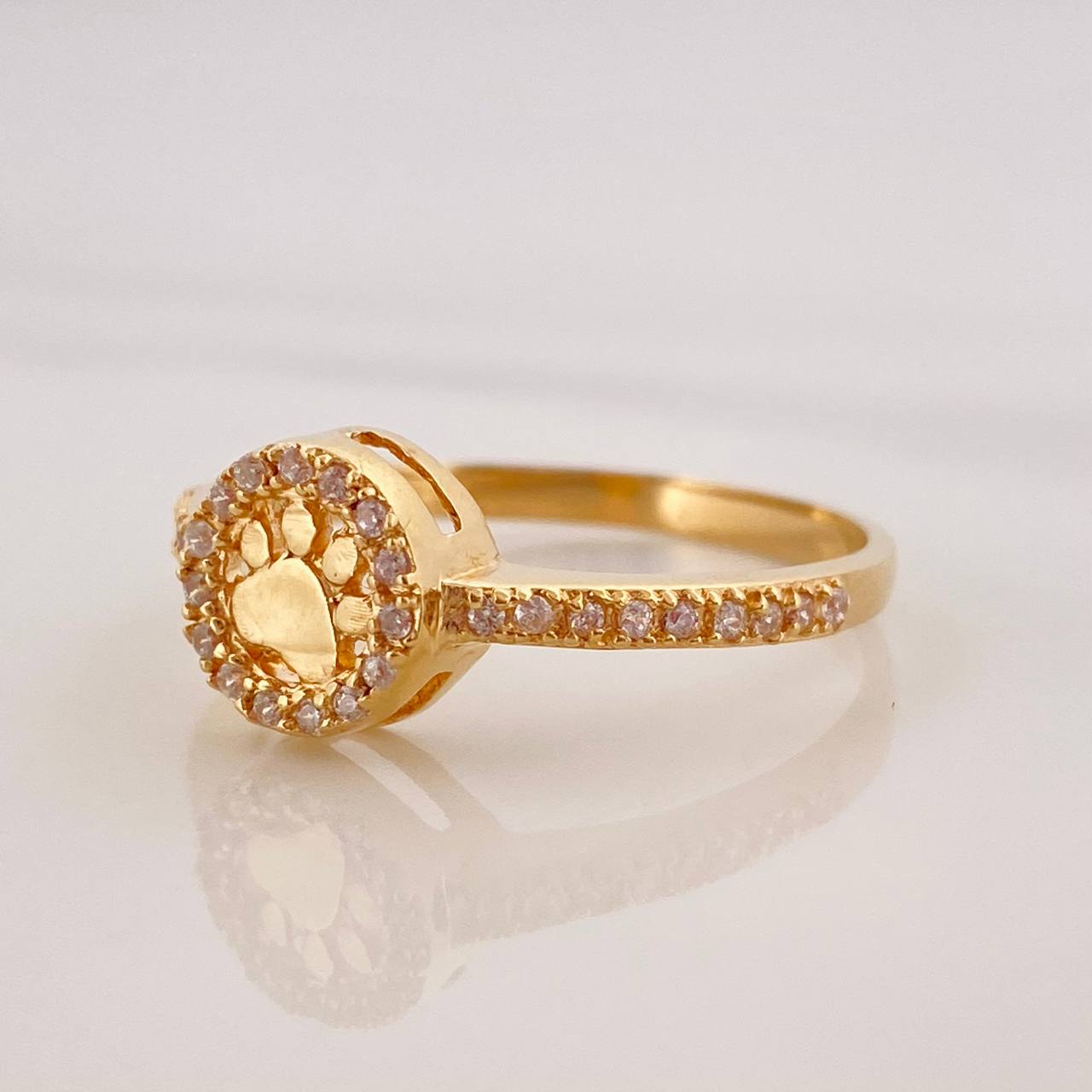 Anillo Huella 2.45g / T8 Oro Amarillo 18K