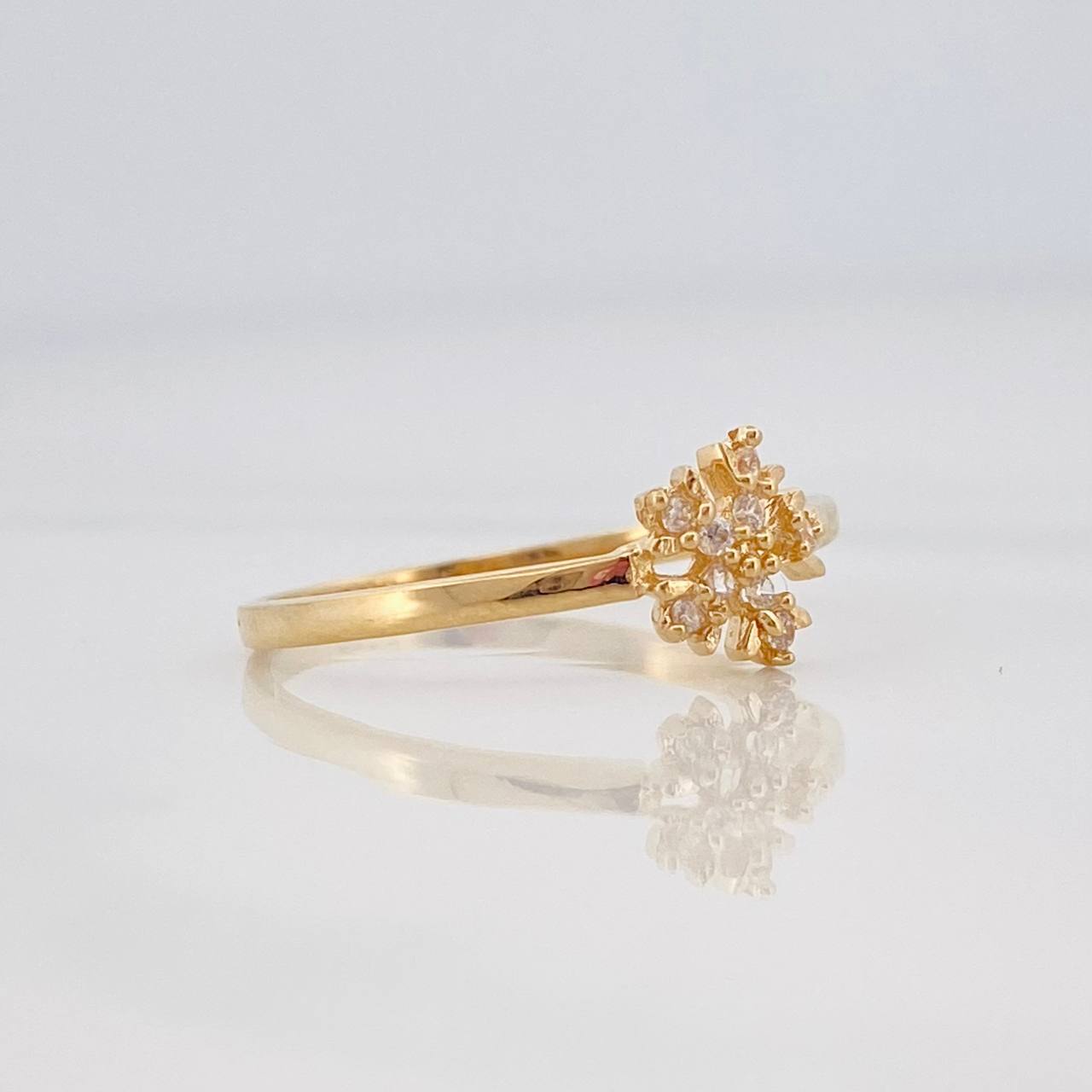 Anillo Copo de Nieve 1.4g / T8 Oro Amarillo 18K
