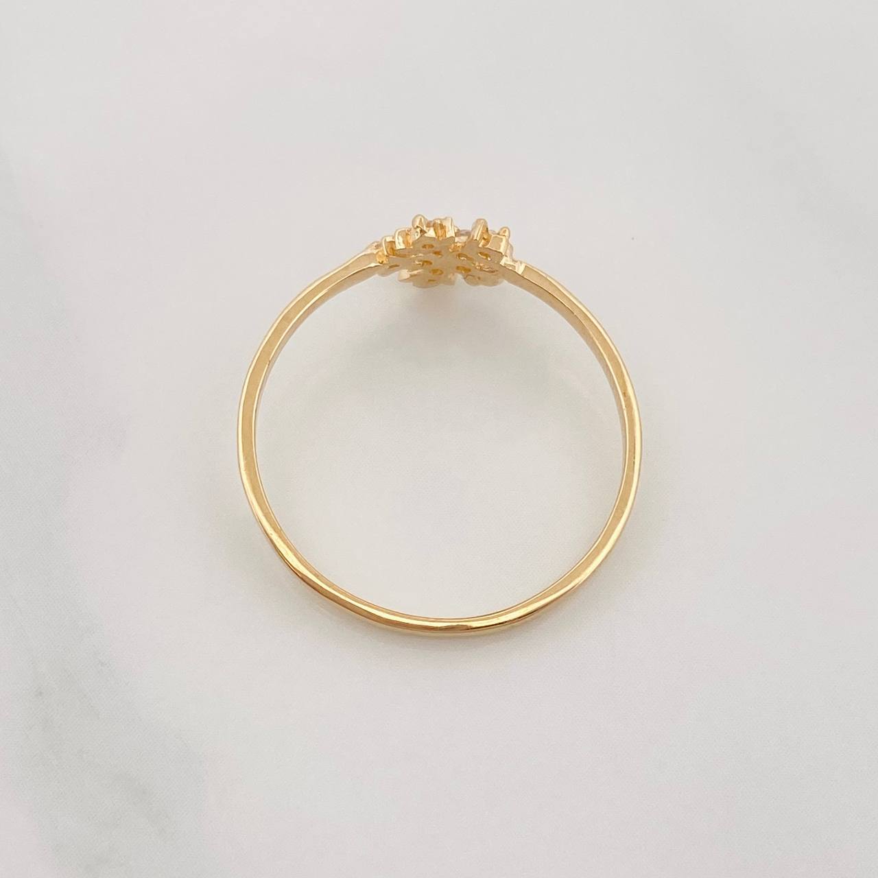 Anillo Copo de Nieve 1.4g / T8 Oro Amarillo 18K