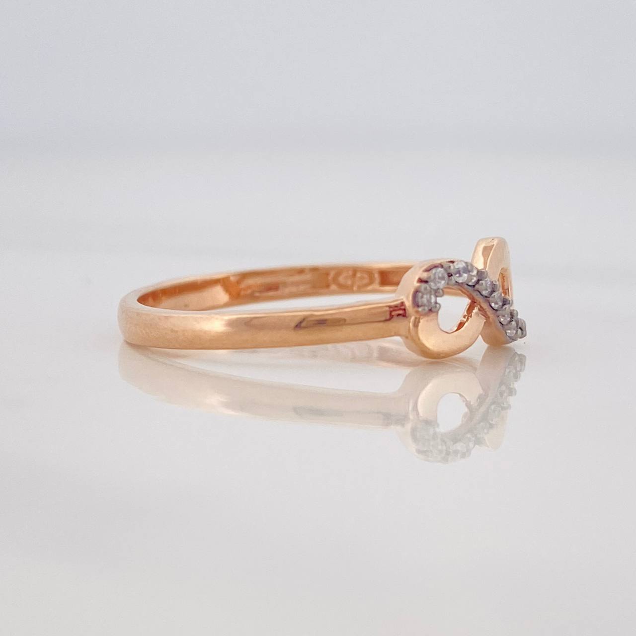 Anillo Infinito 1.8g / T7 Oro Rosa 18K