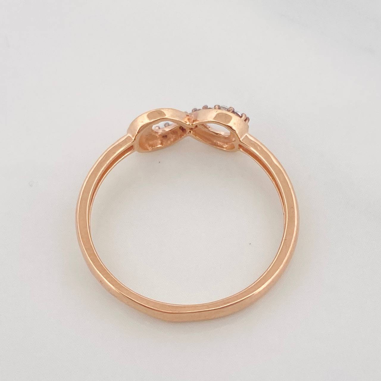 Anillo Infinito 1.8g / T7 Oro Rosa 18K