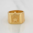 Anillo Argolla Corona 4.2g / T4 3/4 Oro Amarillo 18K