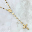 Rosario Virgen milagrosa Cruz INRI 13gr / 60cm / 5mm-4mm Bolas lisas Oro Amarillo 18K ©
