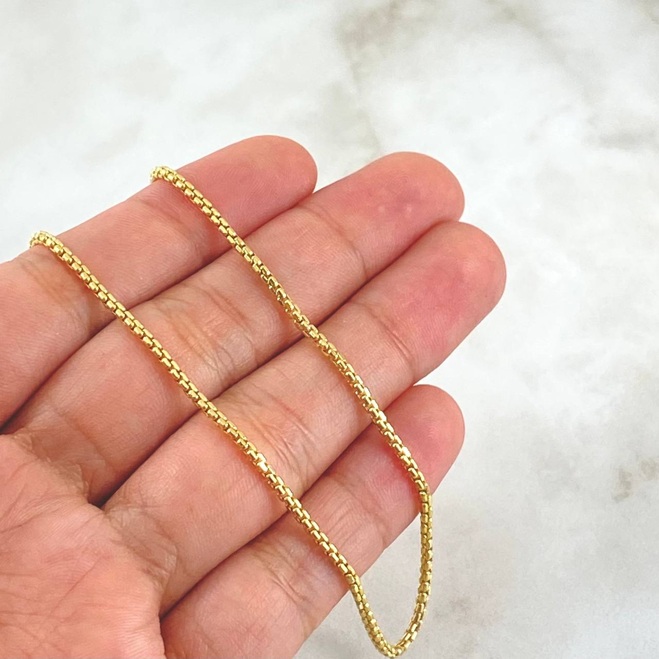 Cadena Veneciana 5.1gr / 60cm / 1.7mm Oro Amarillo +3 18K